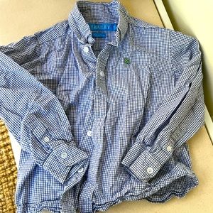 Boys J Bailey Boys Long sleeve button up size 5 - navy check.